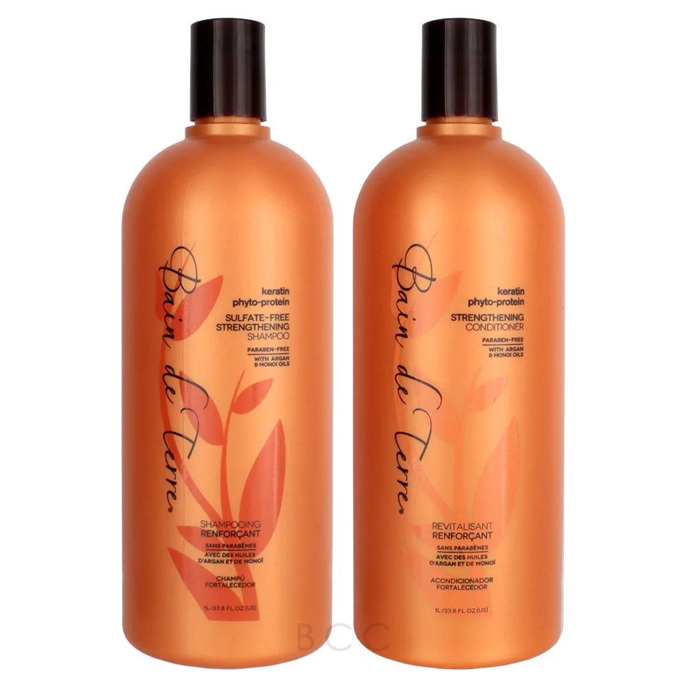 Bain De Terre Keratin Phyto-Protein Liter Shampoo/Conditioner Set 33.8 Oz 2piece