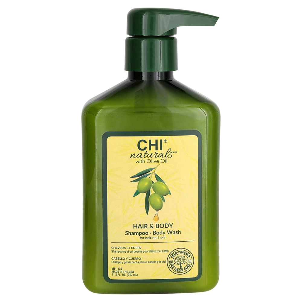 CHI Naturals With Olive Oil Hair And Body Shampoo Body Wash 11.5oz 3 CHI Naturals With Olive Oil Hair And Body Shampoo Body Wash 11.5oz