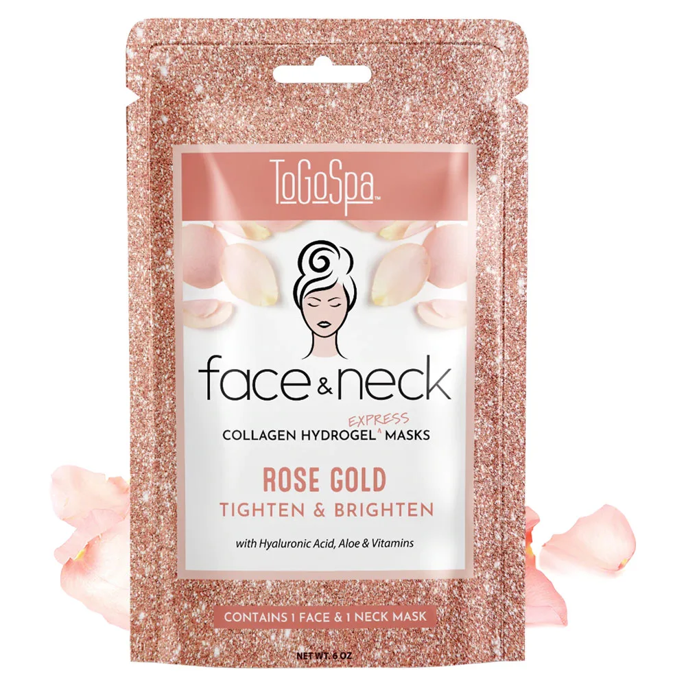 ToGoSpa Rose Gold FACE & Neck Mask 2piece 3 ToGoSpa Rose Gold FACE & Neck Mask 2piece