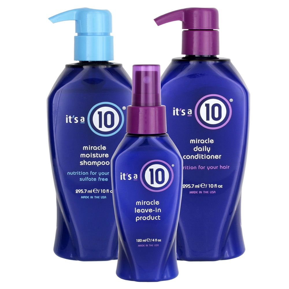 It's A 10 Miracle Moisture Shampoo, Conditioner & Leave-In Trio 3 It's A 10 Miracle Moisture Shampoo, Conditioner & Leave-In Trio